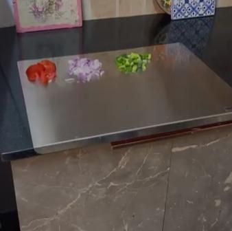 Stainless Steel Countertop Chopping Board 41x31cm (X-Large)